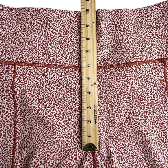 Athleta Micro Cheetah Oxford Rust Salutation Stash Pocket Textured 7/8 Tight M - Picture 4 of 8